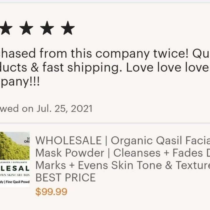 siti Fashion House - Wholesale Skincare Face Mask - 5 Lb | Organic Qasil Facial Mask Powder | Cleanses + Fades Dark Marks + Evens Skin Tone & Texture |1
