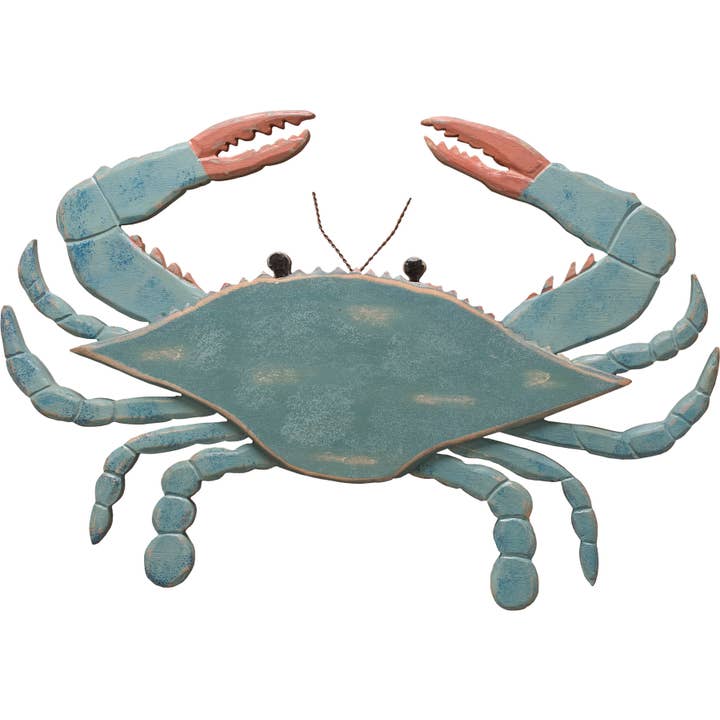 Wooden Blue Crab Wall Decor for wholesale by Primitives by Kathy