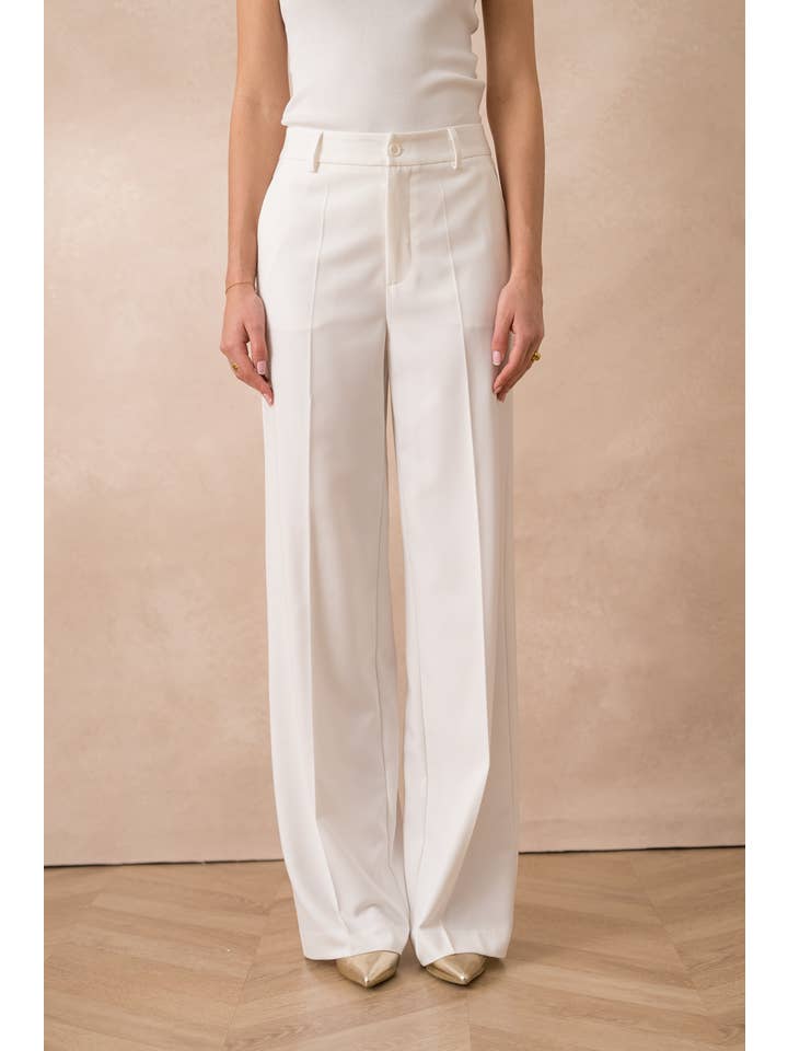 Attentif Paris - Venta al por mayor Pantalón de vestir - Mujer - Pantalones de pierna ancha a medida Heather25