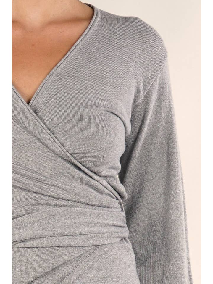 Lovestitch - Vente Pull en maille – femme - Pull à manches évasées Dressy Wrap12