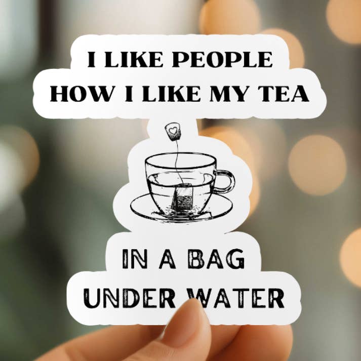 Funny I Like People Sticker for wholesale by Mystical Monkey Toes