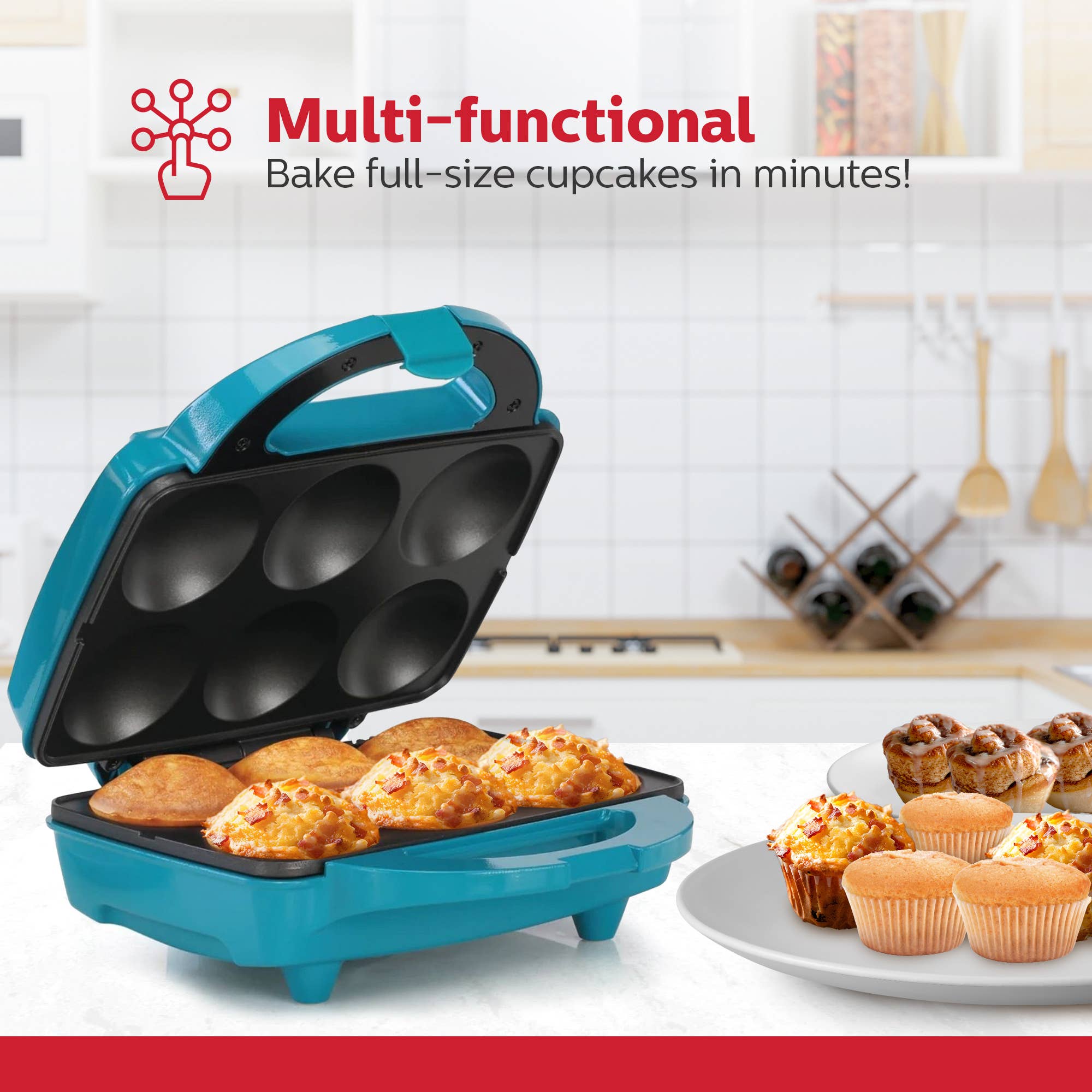 Holstein Housewares - Wholesale Kitchen Appliance - Holstein Housewares Cupcake Maker 6 Full Size Muffins19