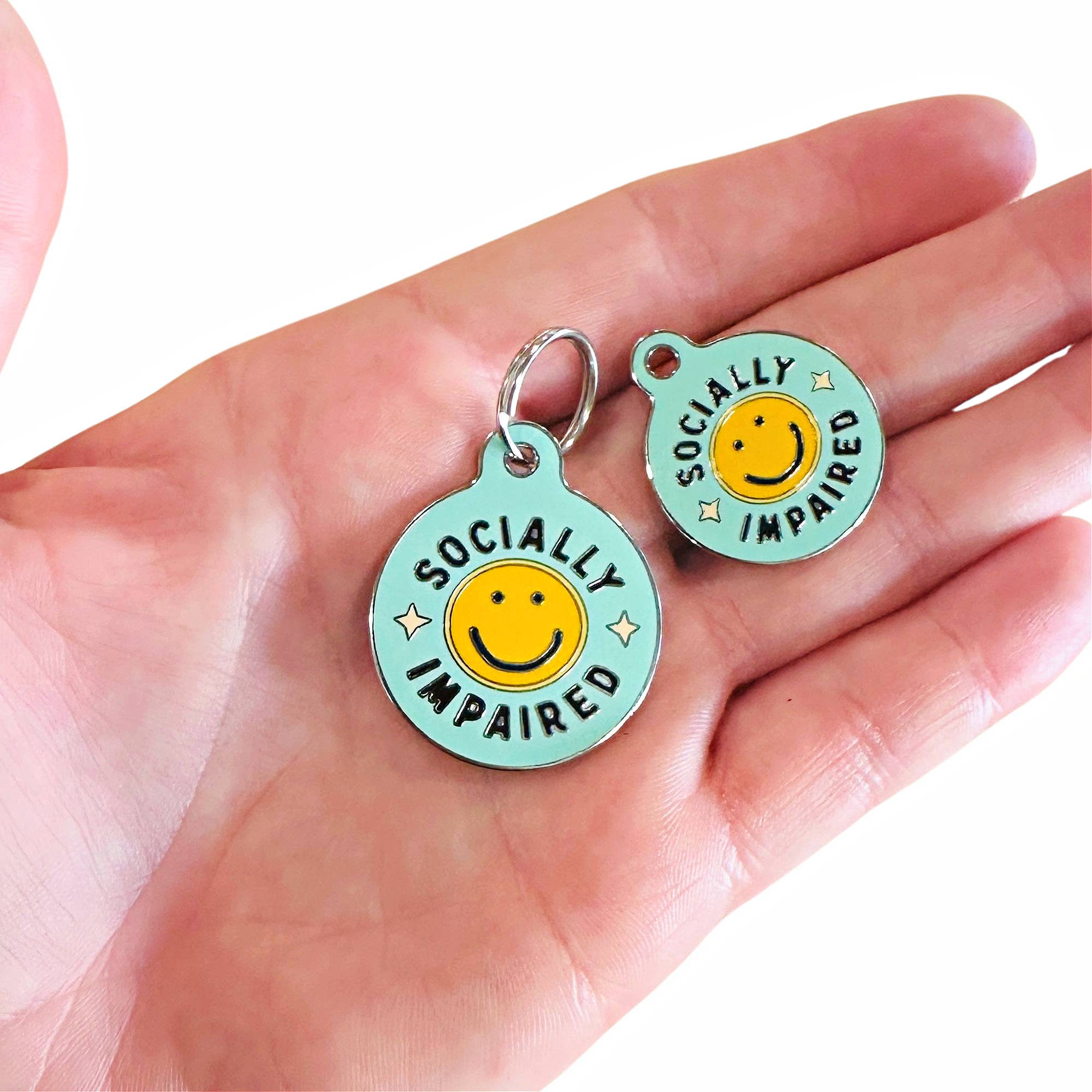 Bad Tags - Venta al por mayor Chapa de identificación - Perros - Placa de Perro de Esmalte con ID Escaneable - Socialmente Impedido9