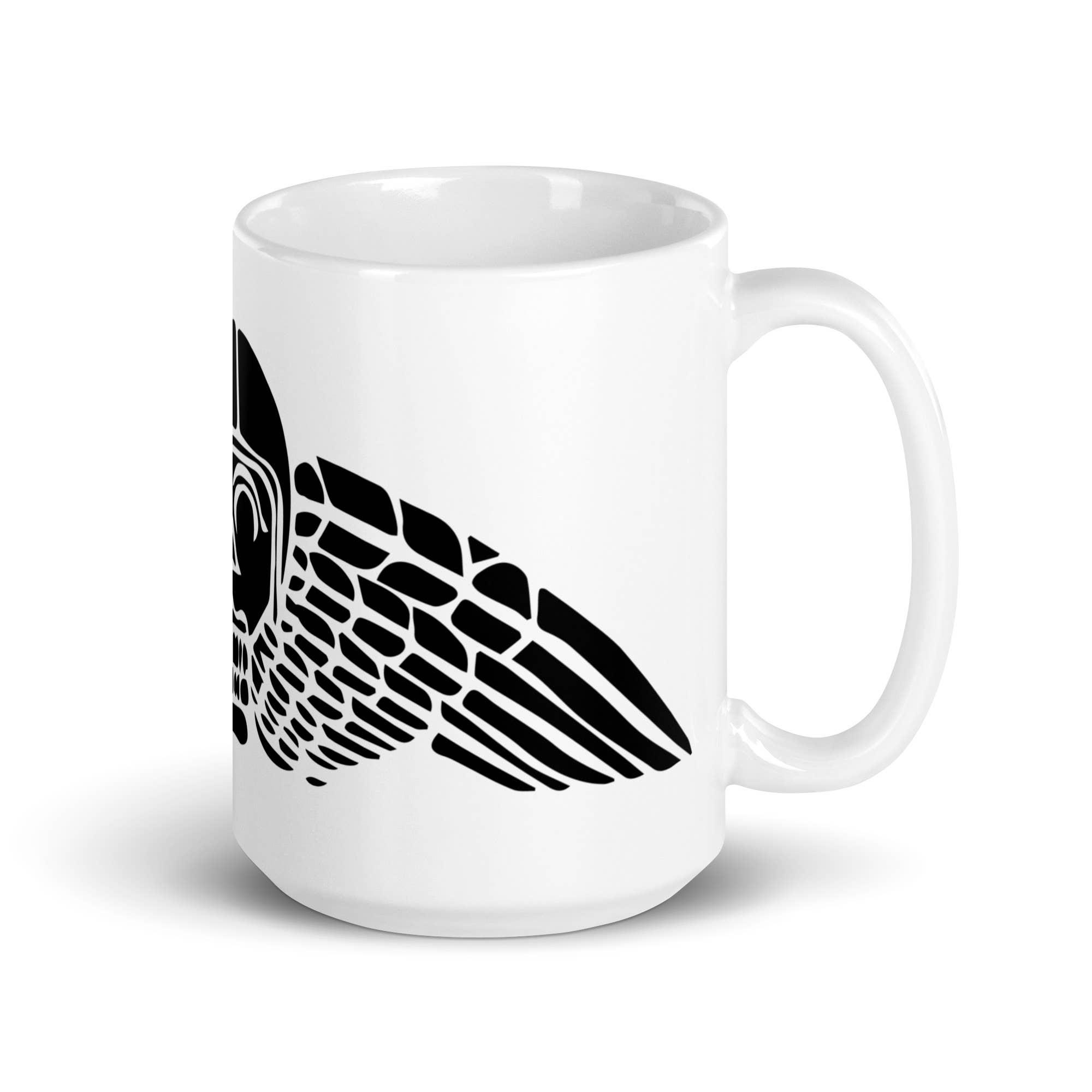 Bellavance Ink - Wholesale Coffee Mug - Coffee Mug With Winged Skull Cafe Racer Helmet3
