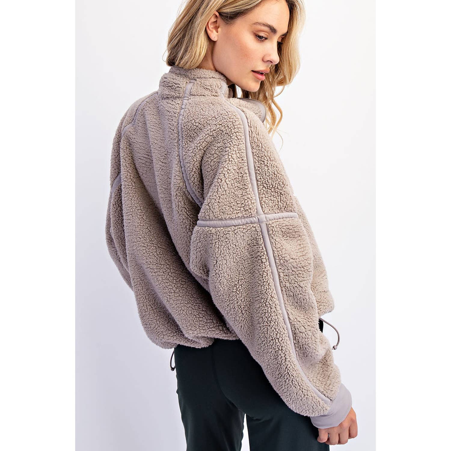 Rae Mode - Wholesale Jacket - Women's - SHERPA MOCK NECK QUARTER ZIP JACKET6