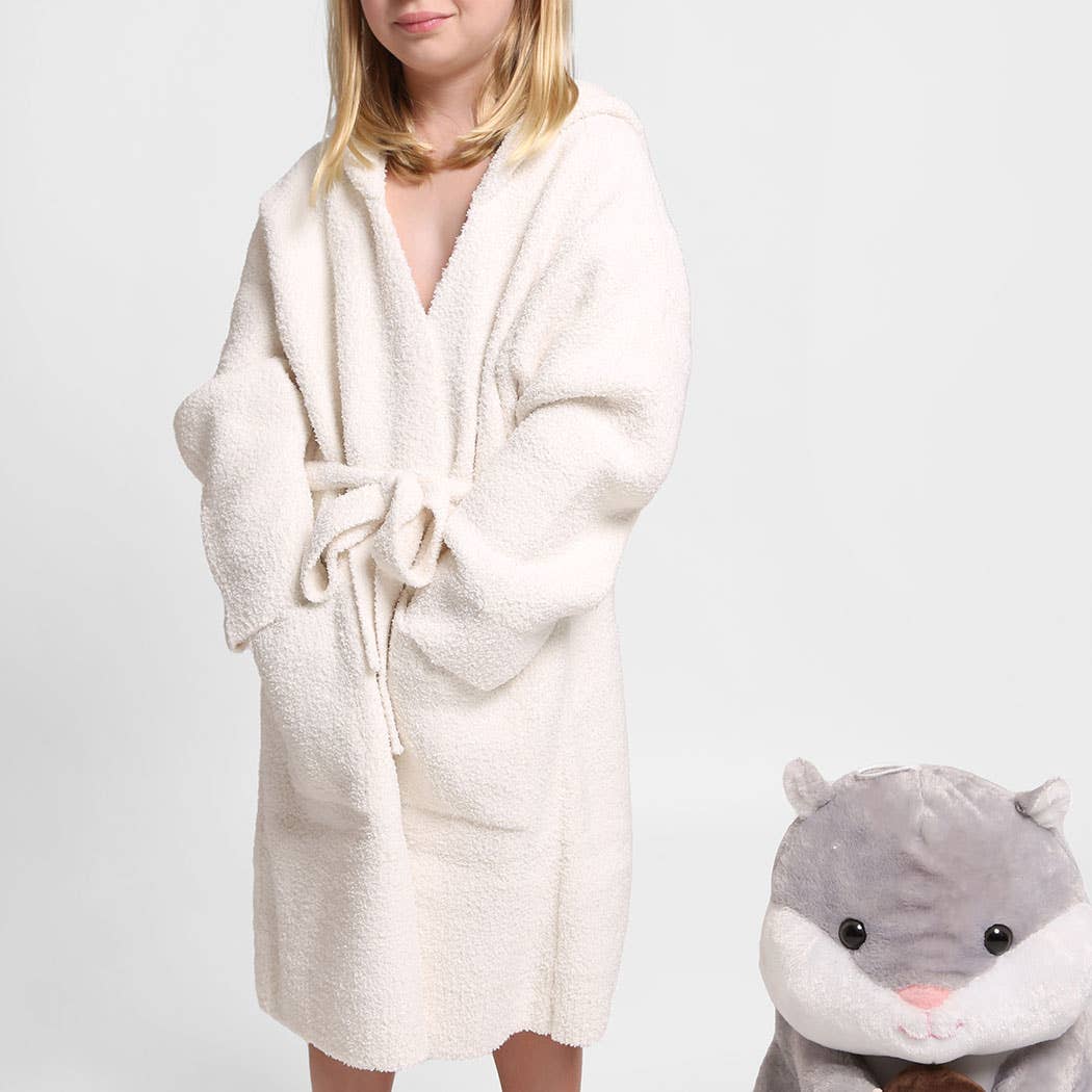 Fashion City - Vente Peignoir – enfant - Peignoir à capuche doux et luxueux pour enfants avec poche15