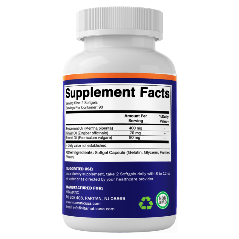 Vitamatic - Wholesale Oral Supplement/Vitamin - Vitamatic | Peppermint Oil | 180 Softgels8