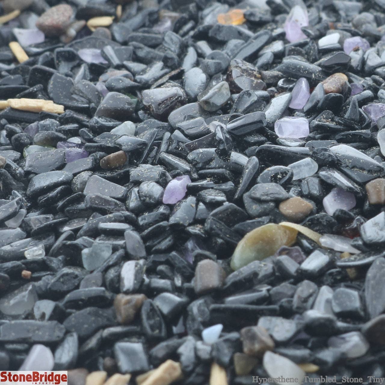 Stonebridge Imports - Wholesale Spiritual Stone/Crystal - Hypersthene Crushed Stones - Tiny1