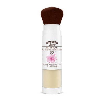 Hawaiian Tropic Mineral Skin Nourishing Sunscreen Powder Brush SPF 30 0.15oz - Imperfect Box for wholesale by This is Beauty