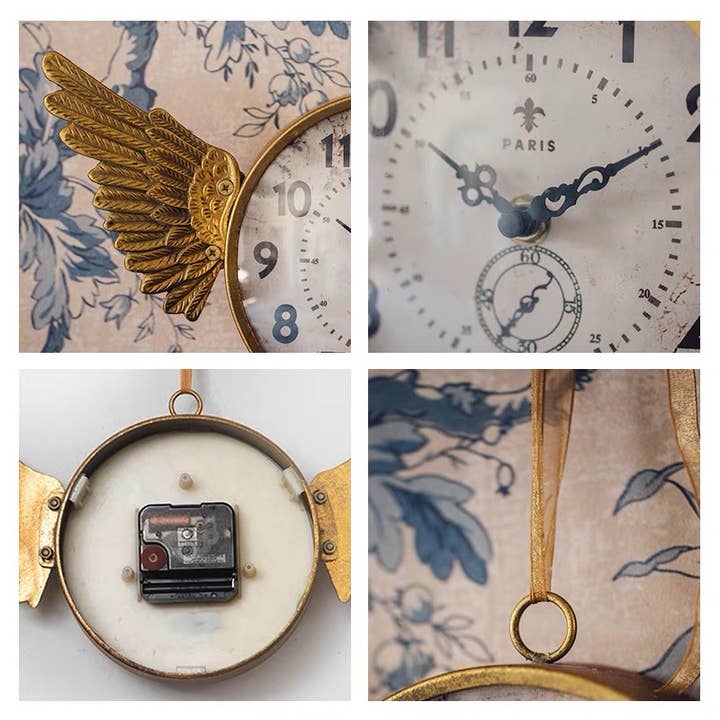 Vagabond Vintage - Wholesale Wall Clock - IRON CLOCK IN GOLD FINISH