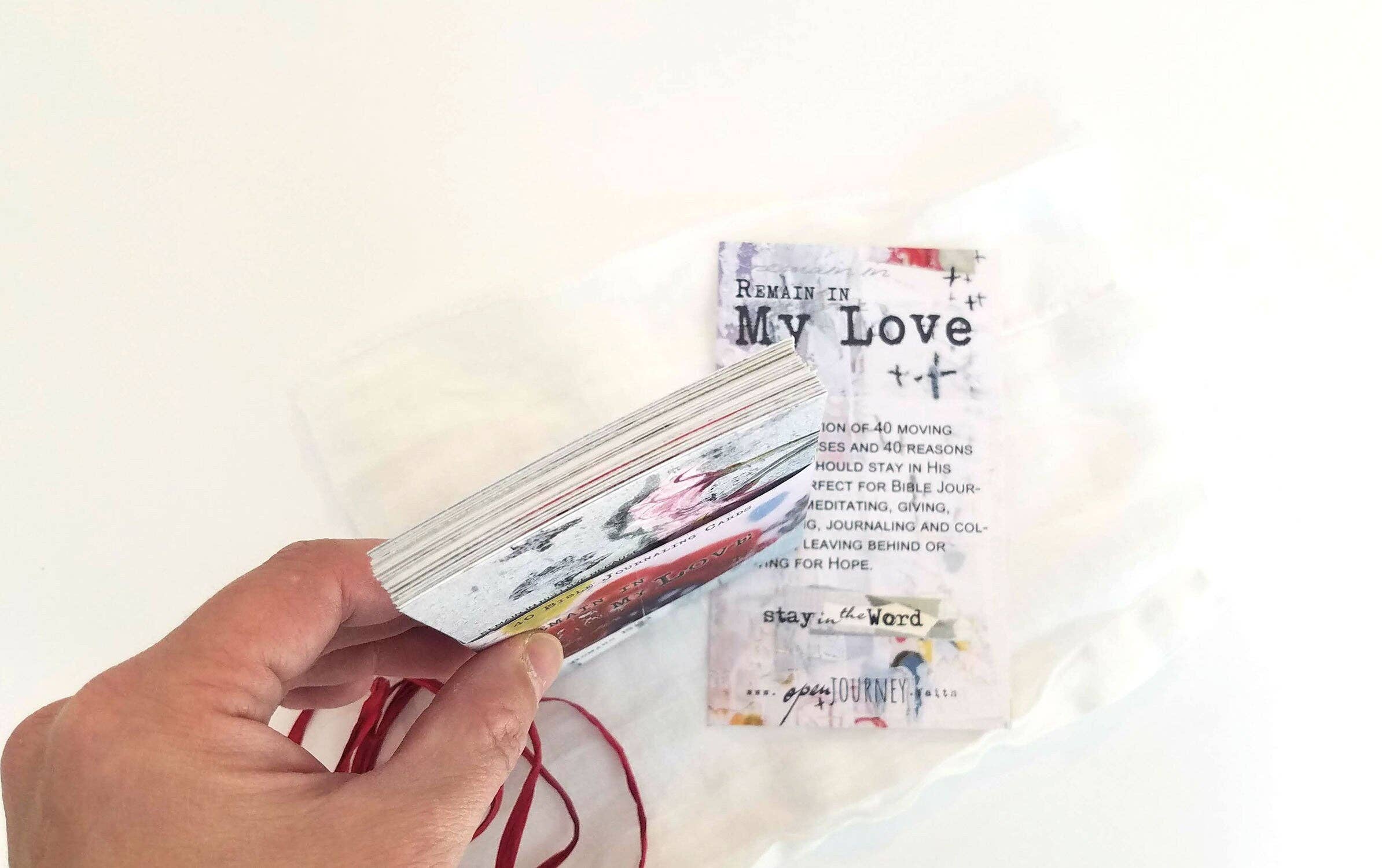 Open Journey - Wholesale Stationery/Notecard Set - Remain in My Love - set of 40 Bible Journaling Cards with prompts and Bible verses3