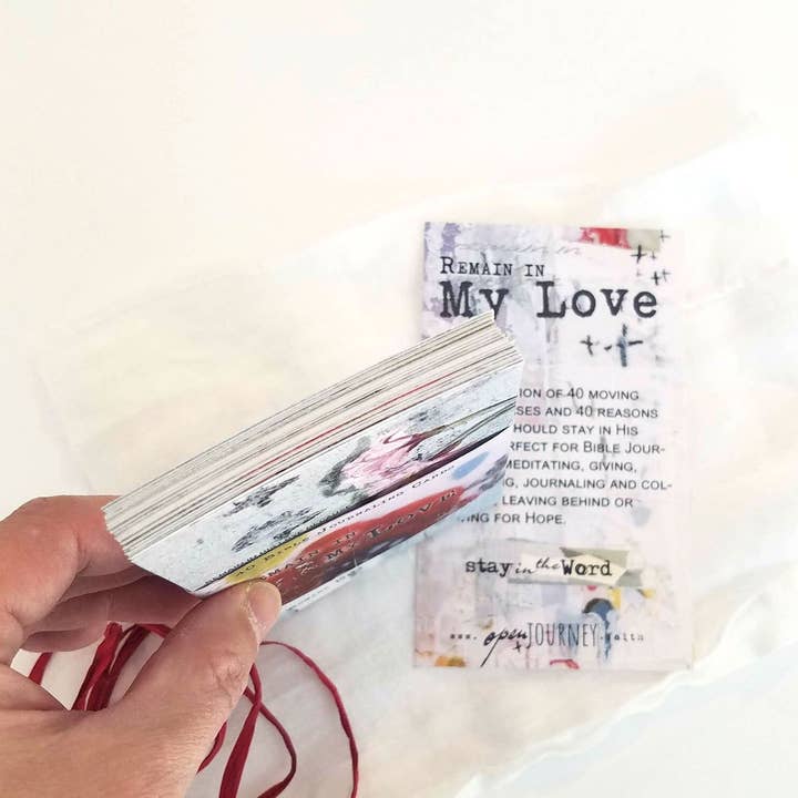 Open Journey - Wholesale Stationery/Notecard Set - Remain in My Love - set of 40 Bible Journaling Cards with prompts and Bible verses3