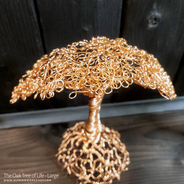 The Oak Bonsai Tree Handmade Copper Sculpture Boho for wholesale by Elysian Workshop