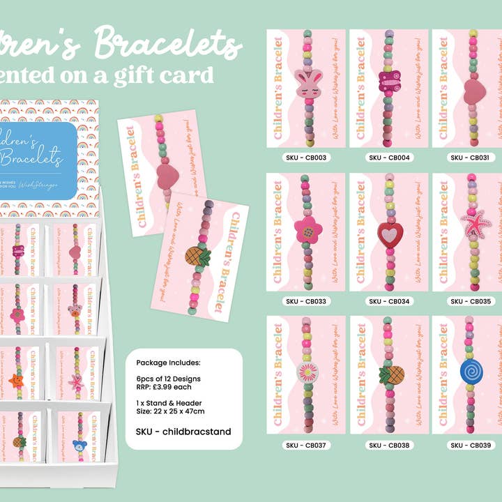 WishStrings - Wholesale Bedelarmbandje - Kinderarmbandjes - Voorgevulde toonbankdisplay1