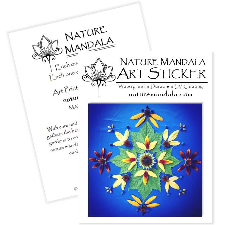 Nature Mandala Art - Wholesale Sticker - Nature / Flower Mandala Stickers :: 10 Designs14