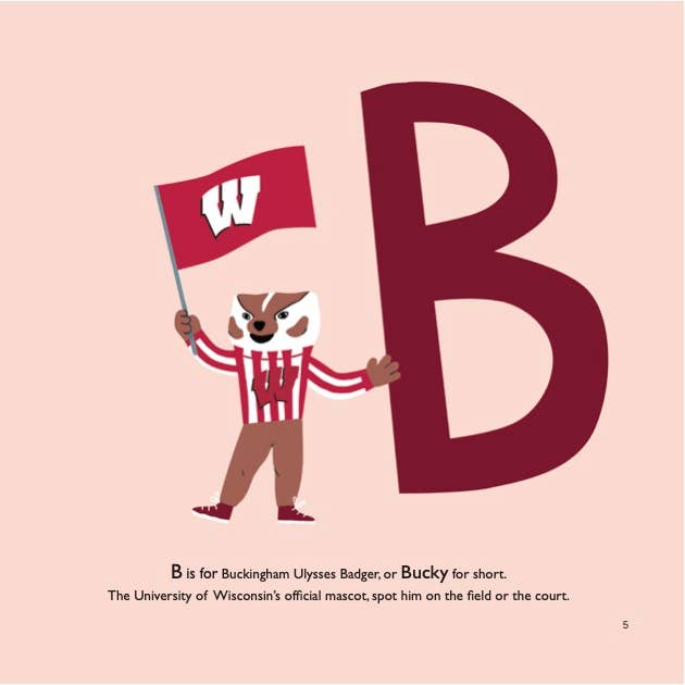 Collegiate ABCs - Wholesale Preschool Book (3-5) - University of Wisconsin–Madison A to Z Children’s Book2