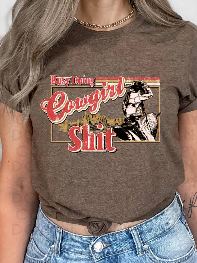 STRONG N FREE CDN - Wholesale Screen Printed T-Shirt - Women's - T-Shirt Or Sweatshirt Country Cowgirl Shit0