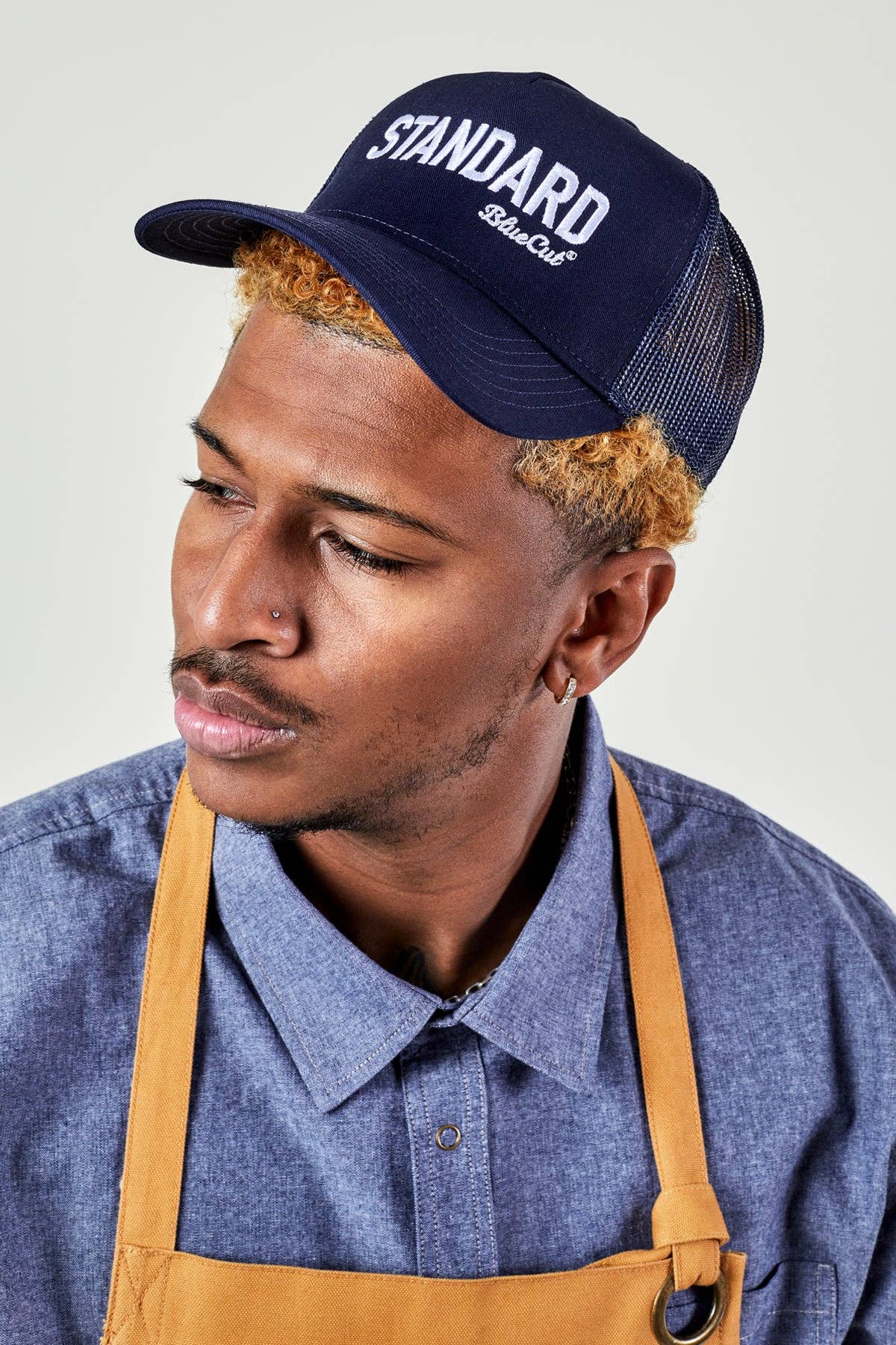 BlueCut - Wholesale Button Down Shirt - Unisex - Logan Work Shirt-Chambray-Unisex3