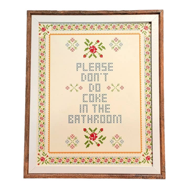 Thanks You're Welcome - Wholesale Wall Sign - Please Don't do Coke in the Bathrooom (Frame not included) - 8x10 Print4