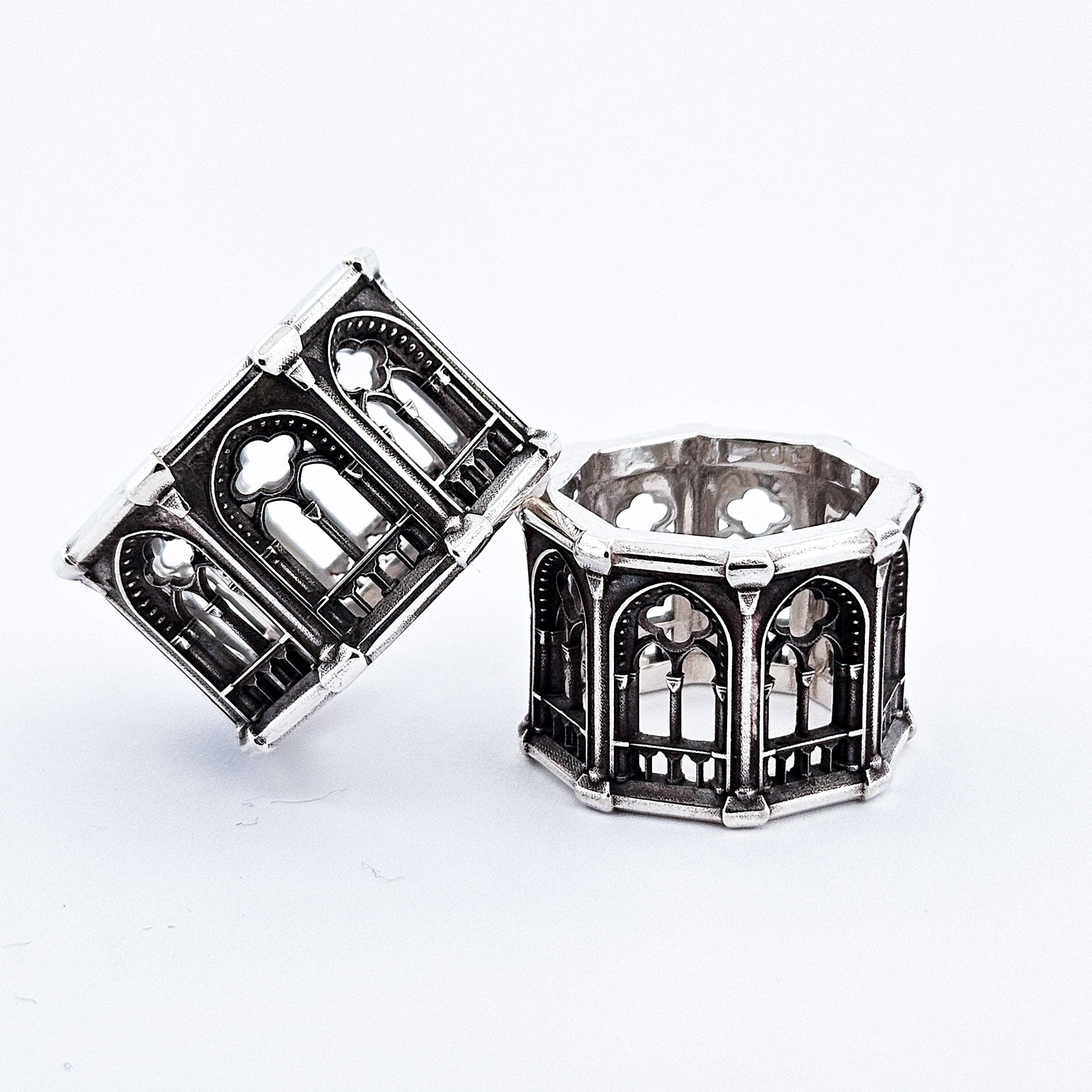 Inchoo bijoux inc - Wholesale Band/Stacked Ring - Holy Gothic Church Bold Wide Ring Band18