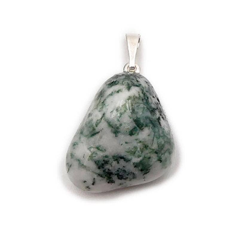 La Boîte à Cailloux - Wholesale Individual Charm/Pendant - Tree agate pendant India A (tumbled stone)0