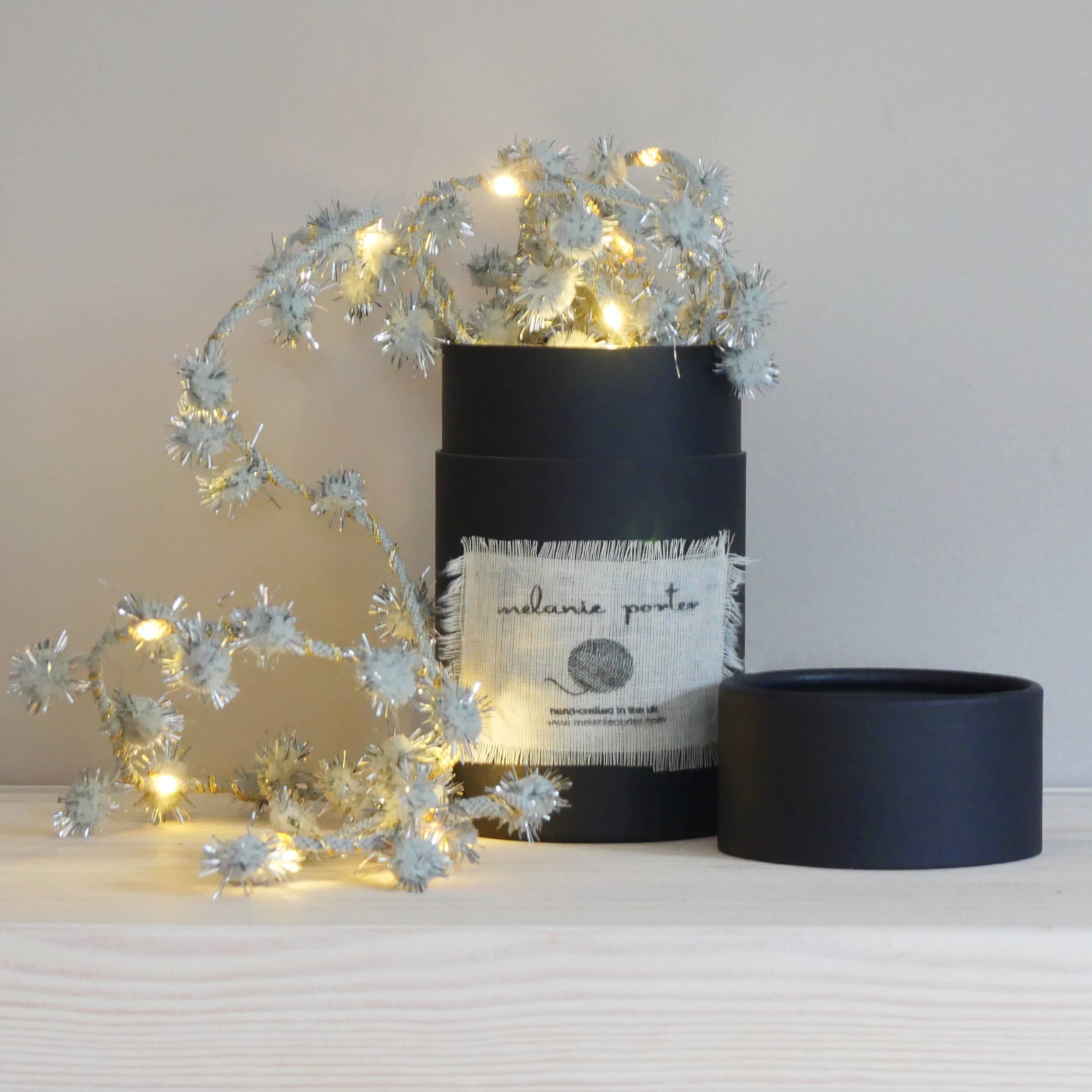 Melanie Porter - Wholesale String Lights - Tinsel Pom Pom Fairy Light String - Christmas Decoration1