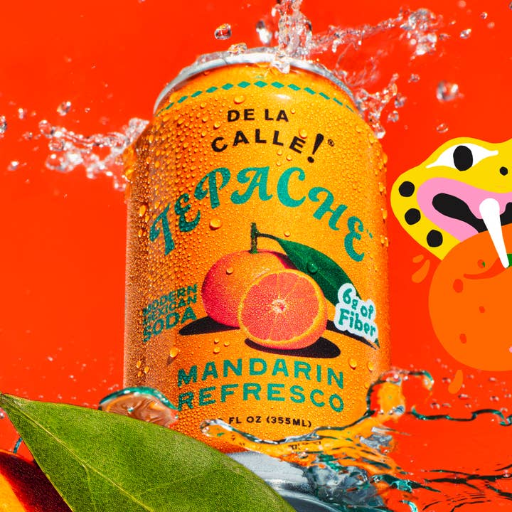 De La Calle Mandarin Refresco Tepache Mexican Soda (12 pack) for wholesale by De La Calle