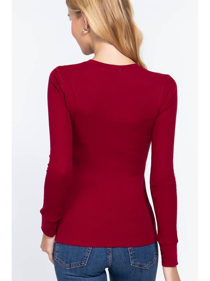 Vanilla Monkey - Wholesale Knit Top - Women's - Long Sleeve Crew Neck Thermal Knit Top19