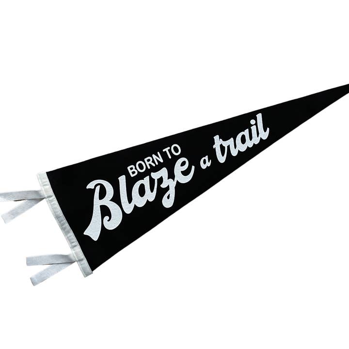 Signature Pennant Banner "Born To Blaze a Trail" for wholesale by Blaze Kids Wear