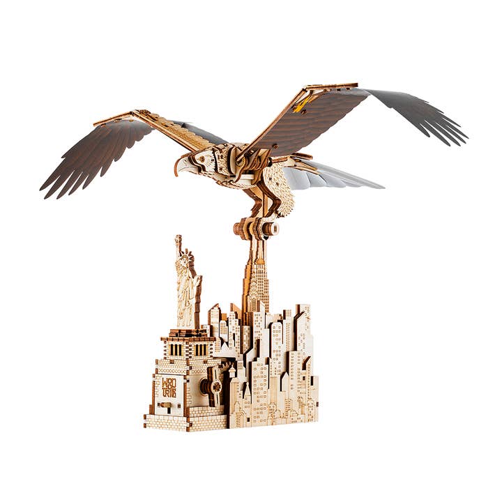 Wood Trick Liberty Eagle Wooden 3D Mechanical Model Kit for wholesale by WoodTrick