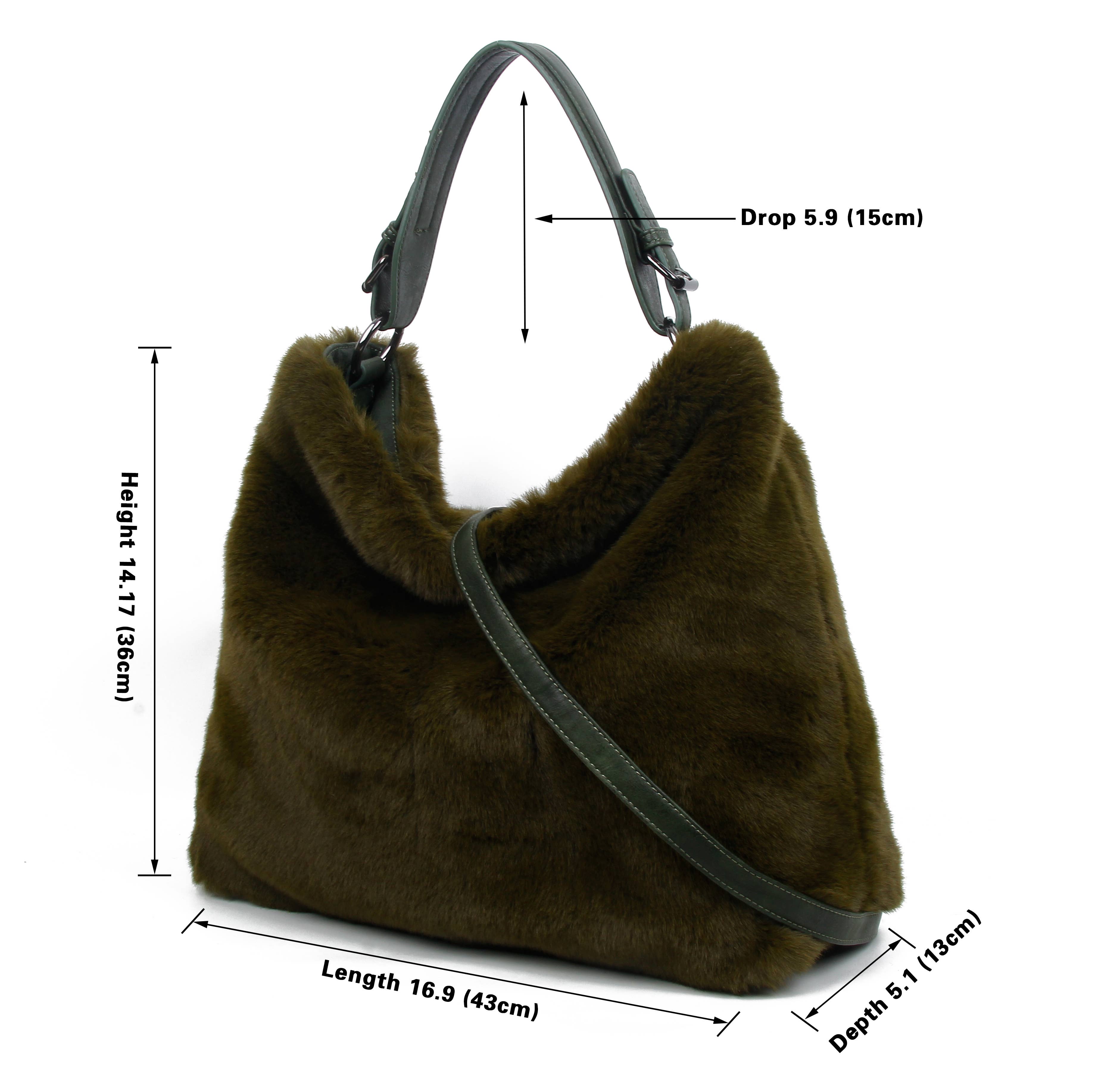 Papaya Fashion Ltd – wholesale Shoulder bag – women's – HF170433-Top handle faux fur handbag with top zip closure13