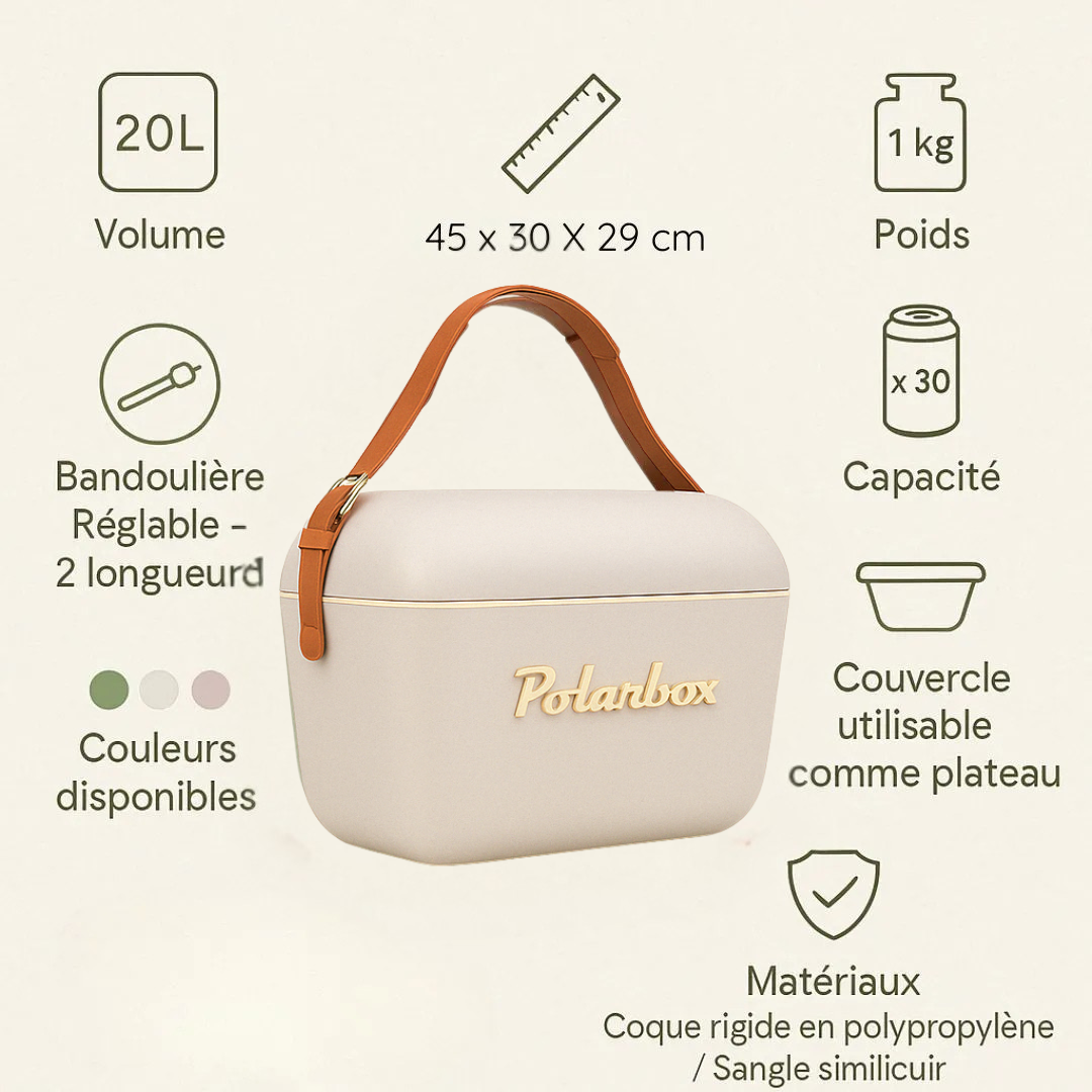 BADAWIN - Venta al por mayor Nevera portátil/bolsa de refrigeración - Nevera Polarbox Pearl 20 L - Oro12
