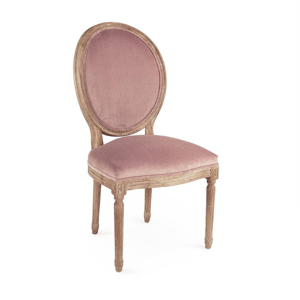 Zentique Inc. - Wholesale Chair - Dusty Rose Velvet Medallion Side Chair0