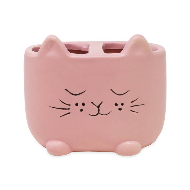 Isaac Jacobs International – wholesale Tandborsthållare – Isaac Jacobs keramikhållare och organizer för sminkborstar i form av katt14