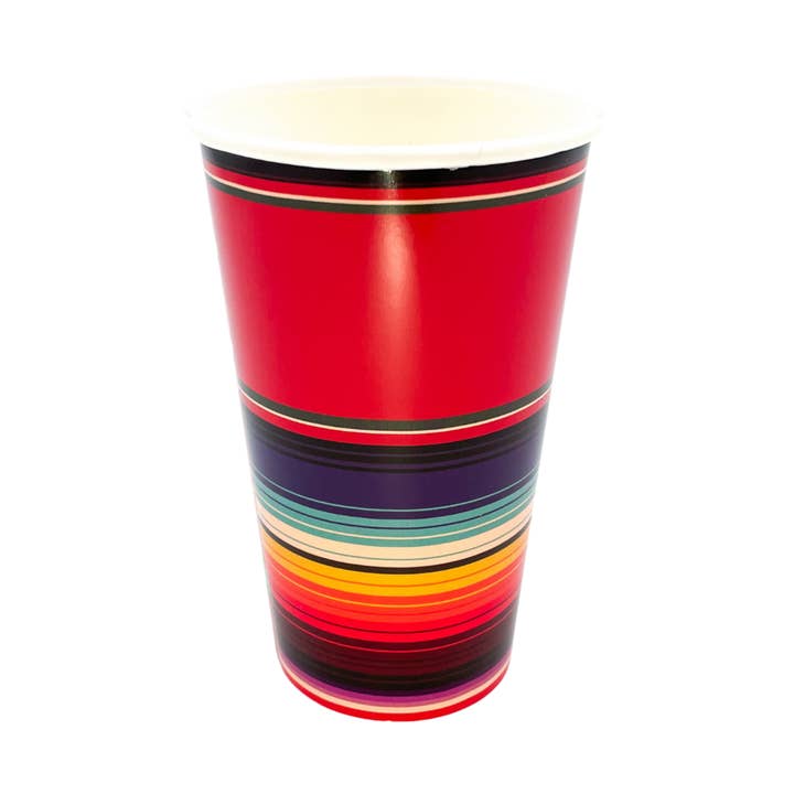 Party West - Wholesale Disposable Cup - Red Serape Cups (Set of 8)0
