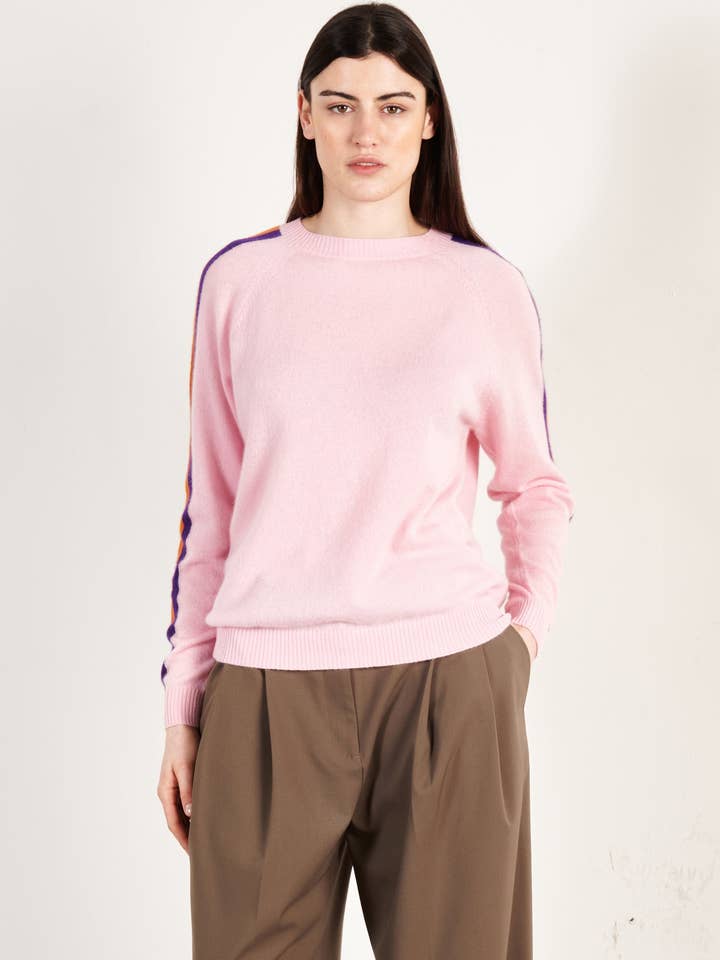 Camisola de caxemira com decote redondo ZAYA 19 por atacado de STUDIO CASHMERE8