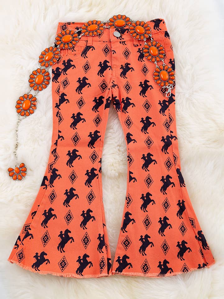 PANTALON DE CAVALIER ET PANTALON À IMPRIMÉ AZTÈQUE. PNG60153007-JEANN pour la vente par Kids Charm Online