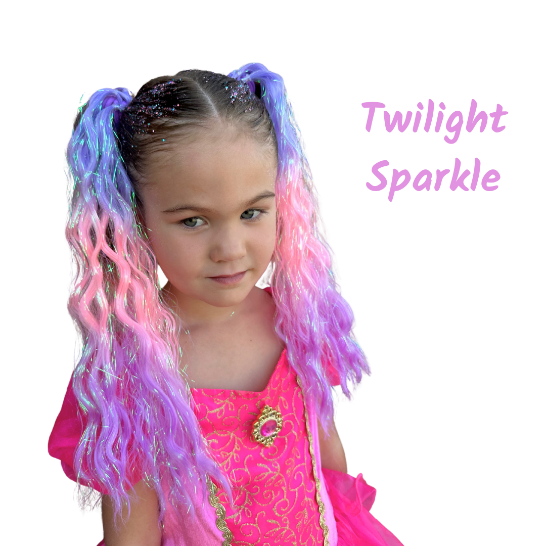 Poppet Locks - Vente Extensions de cheveux - Ensemble de vagues Petite Sirène 16" - Twilight Sparkle0