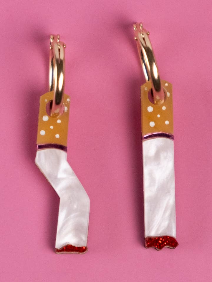 Cigarette Hoop Earrings for wholesale by Cuteryko