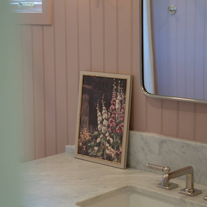 Petal Lane Home - Wholesale Wall Art Set - Hollyhock Field Framed Antique Art3