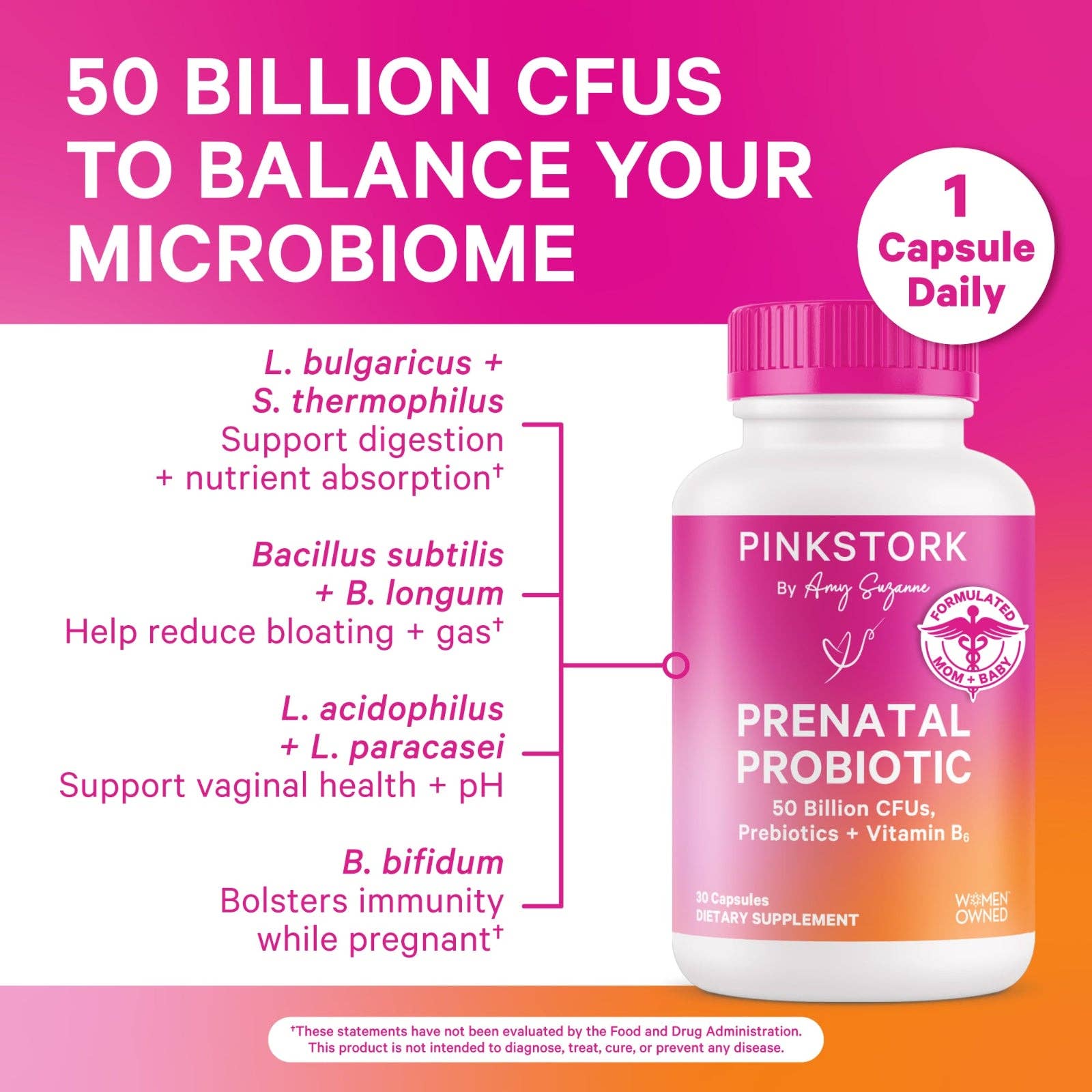 Pink Stork - Wholesale Pre-Natal Supplement - Maternity - Prenatal Probiotic1