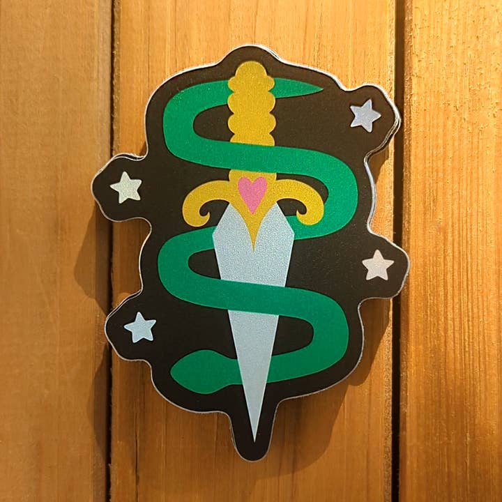 Wildkat Studio - Wholesale Sticker - Snake & Dagger Sticker0