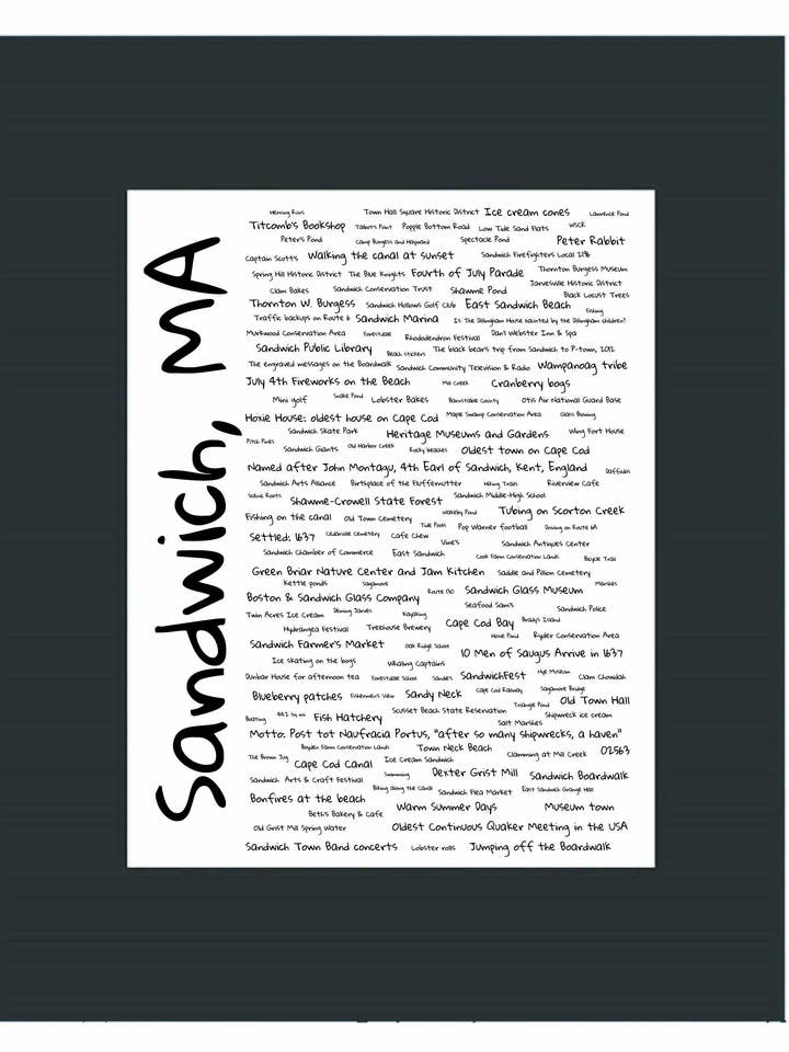 Sandwich, MA Pride Fabric Print for wholesale by TownieSwag