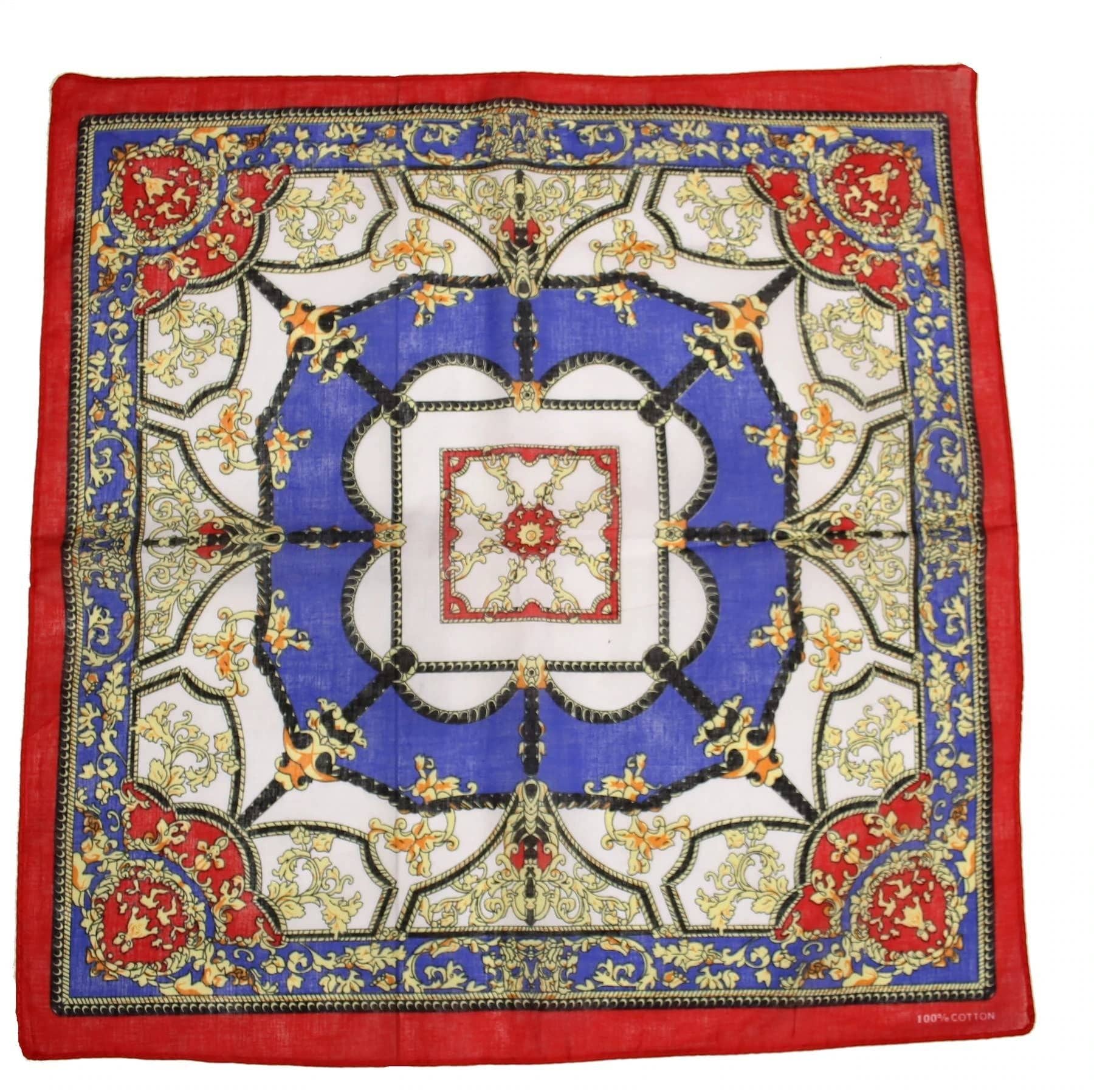 Topkids Accessories – wholesale Scarf – Women's – Hair Bandanas for Women Head Scarf Headbands Ladies Cotton Square Scarves Paisley Floral Camouflage Animal Print Leopard Tiger Neckerchief15