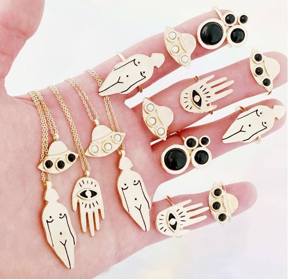 Therese Kuempel Jewelry - Wholesale Cocktail/Statement Ring - UFO Ring with Opal3