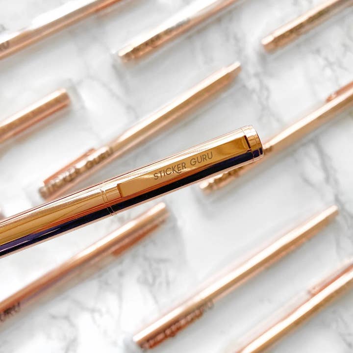 Pen with Rose Gold Hardware for wholesale by Sticker Guru