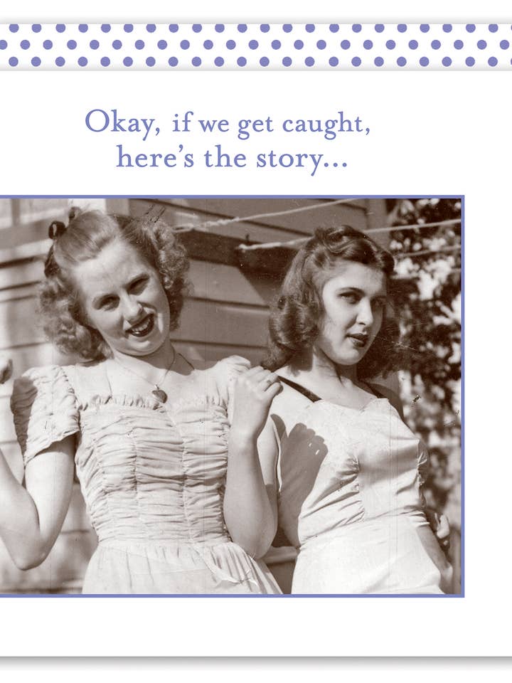 If We Get Caught Beverage Napkin for wholesale by Shannon Martin Design