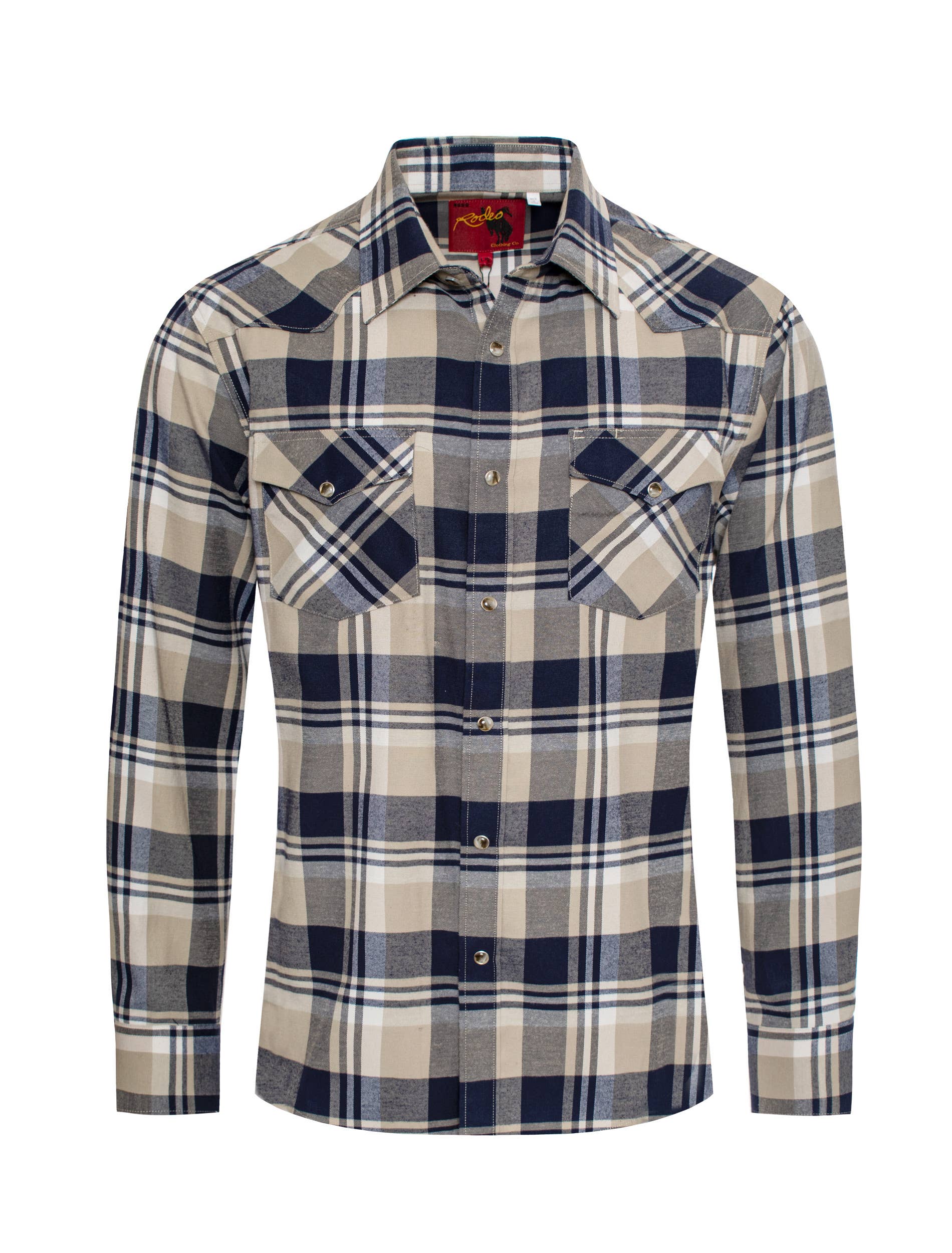 Rodeo Clothing - Wholesale Button Down Shirt - Men's - Men's Western Long Sleeve Flannel Shirts With Snap Buttons25