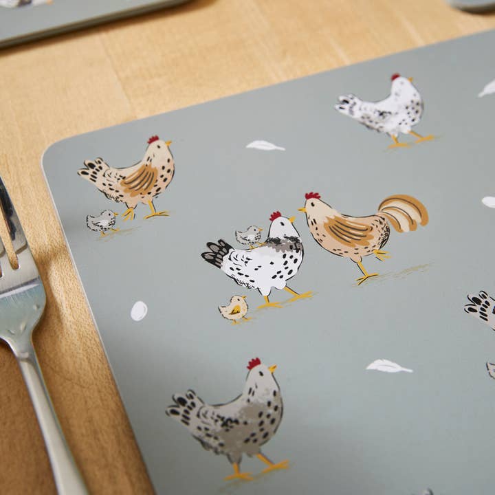 Set of 4 Placemats Hen House Lane for wholesale by Cooksmart