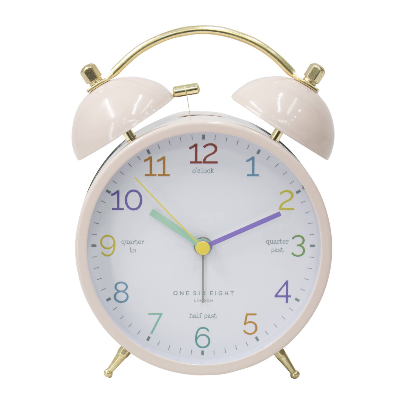 One Six Eight London by PS Home and Living – wholesale Väckarklocka – LÄR DIG TIDEN Blush Alarm Clock0